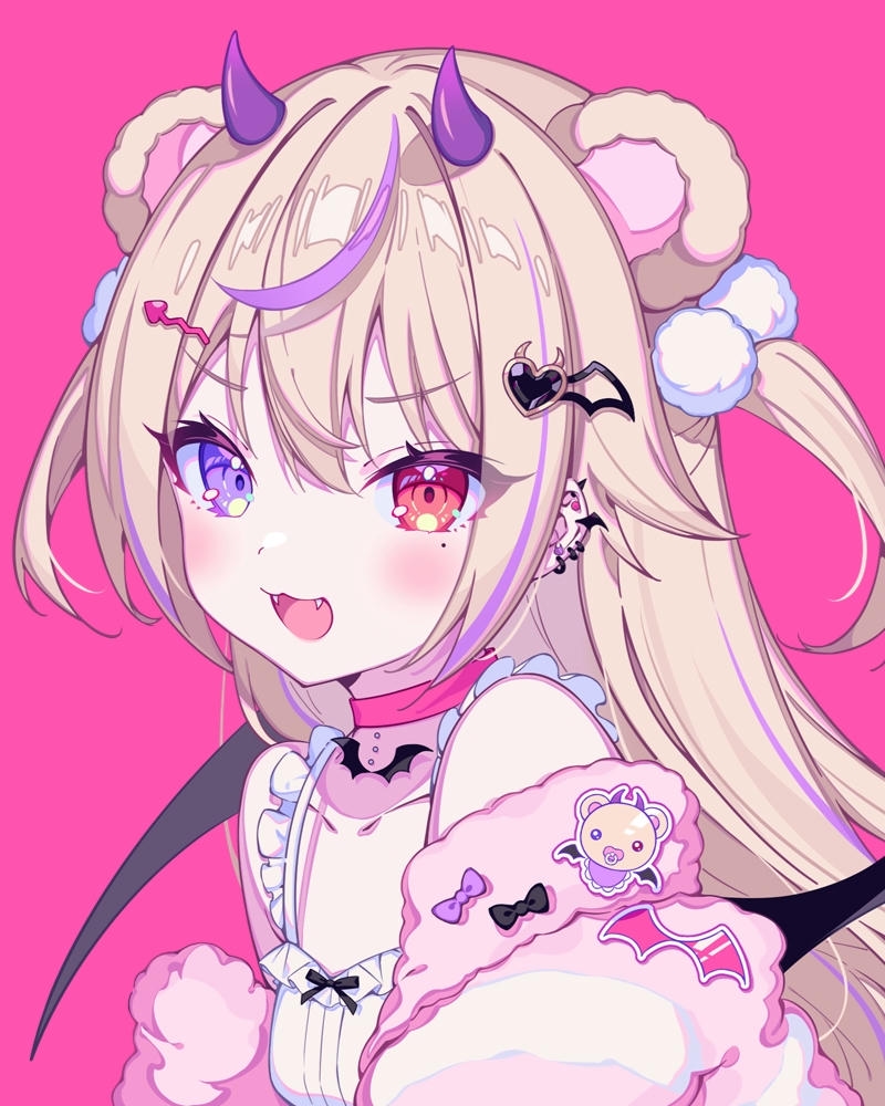 Hình ảnh anime ác quỷ lạnh lùng tóc hồng nhạt ngây thơ