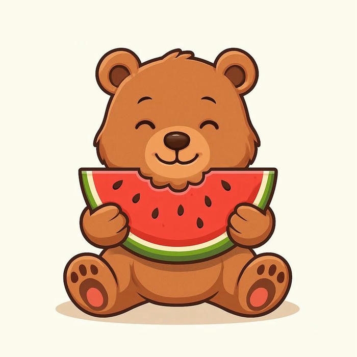 Hình ảnh dưa hấu chibi đẹp nhất