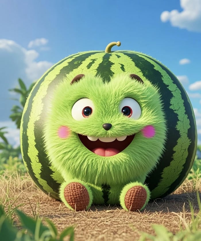 Hình ảnh dưa hấu chibi đẹp xinh