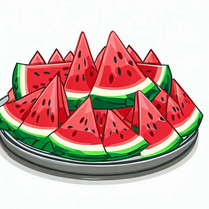 Hình ảnh dưa hấu chibi sinh động