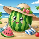 Hình chibi dưa hấu cute đẹp