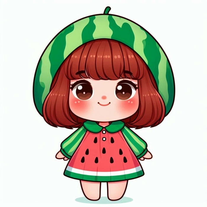 Hình dưa hấu chibi cực đẹp