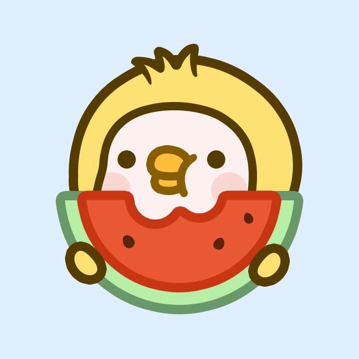 Hình dưa hấu chibi đẹp đơn giản