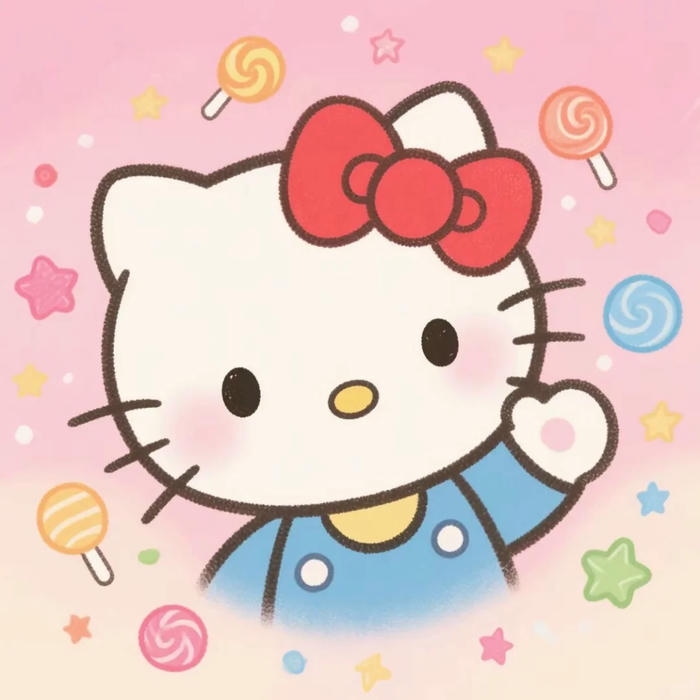 Hình nền kitty dễ thương giữa rừng hoa rực rỡ