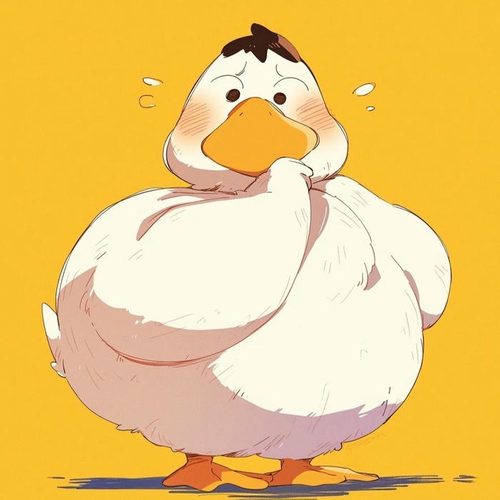 Hình nền vịt con vịt trắng mập mạp nhìn thẳng
