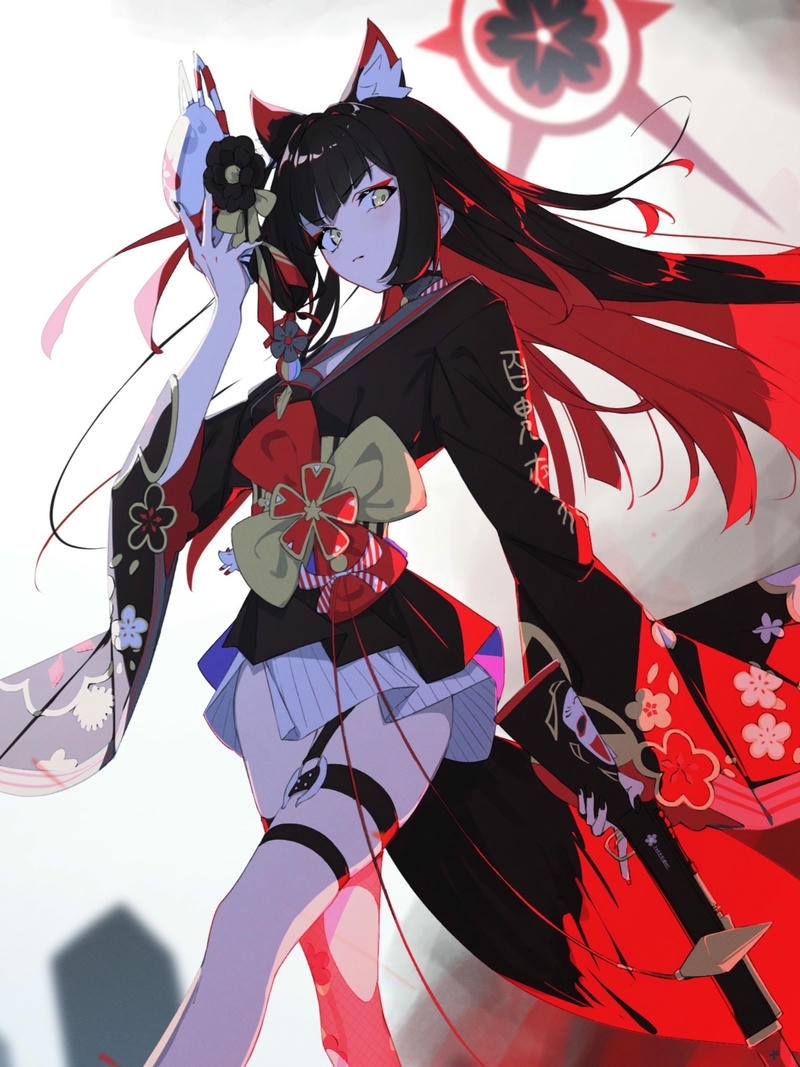 Hồ ly sát thủ tóc đen đỏ cầm súng rất ngầu