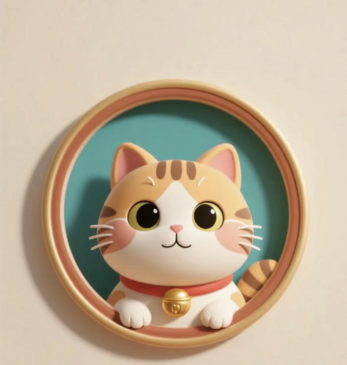 Mèo chibi cực yêu nhìn là thích