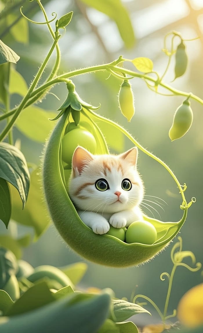 Mèo chibi dễ thương nhìn rất thích