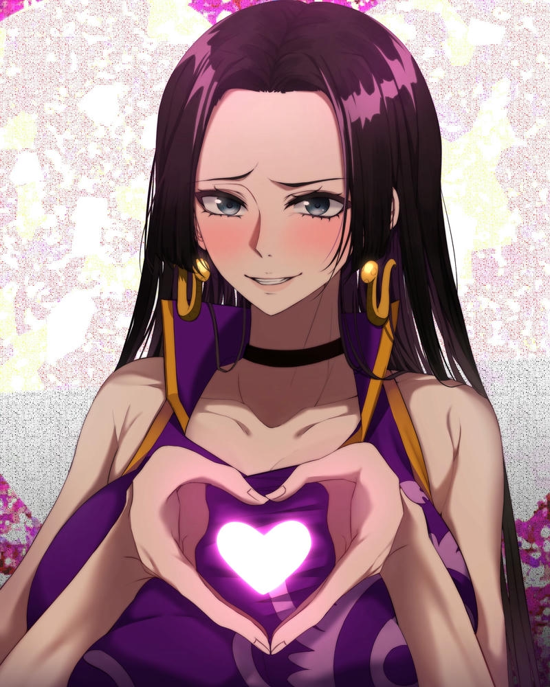 Nữ hoàng rắn Boa Hancock bắn tim nền tối