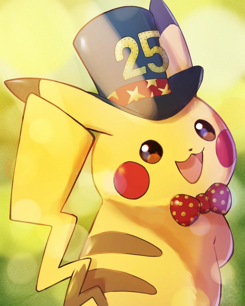 Pikachu đội mũ ảo thuật gia thắt nơ đỏ lịch lãm