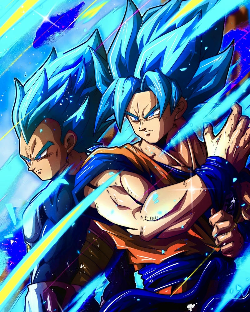 Song sát Goku và Vegeta cùng nhau hợp lực chiến đấu