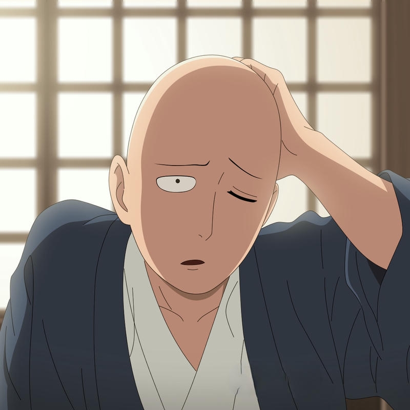 Vẻ mặt chán đời chống cằm chờ quái vật tới mua vui