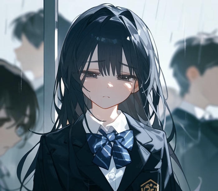 ảnh anime thất tình giữa phố vắng