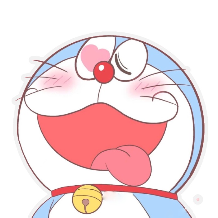 ảnh há miệng cười sticker doraemon rất quen