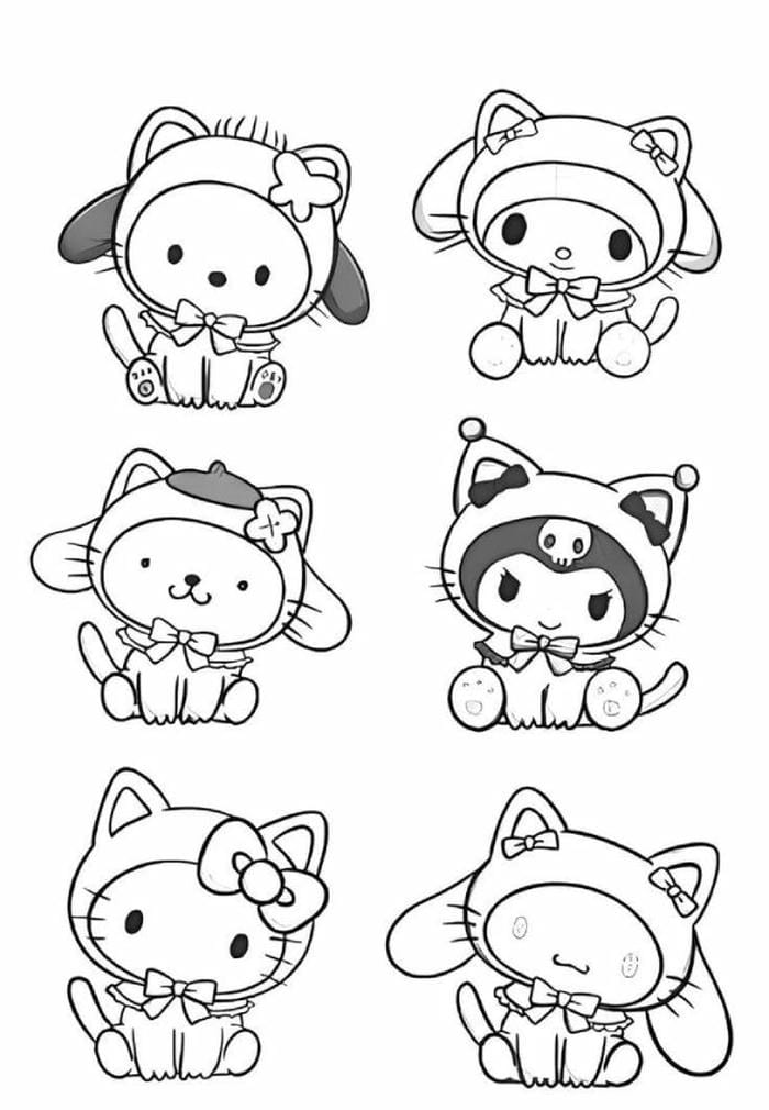 ảnh hình sticker cute không màu dễ thương