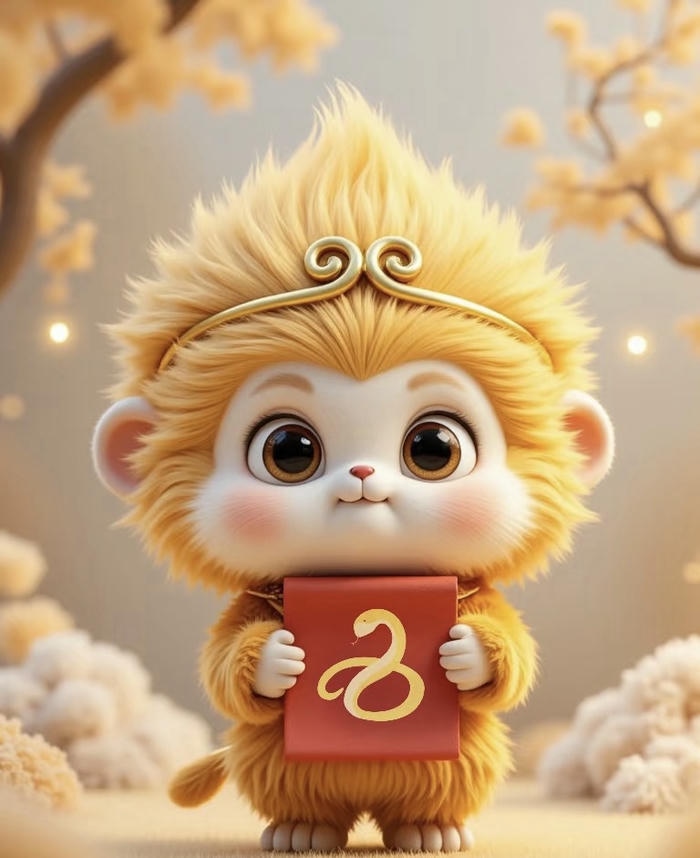 ảnh khỉ chibi cute đơn giản dễ mến