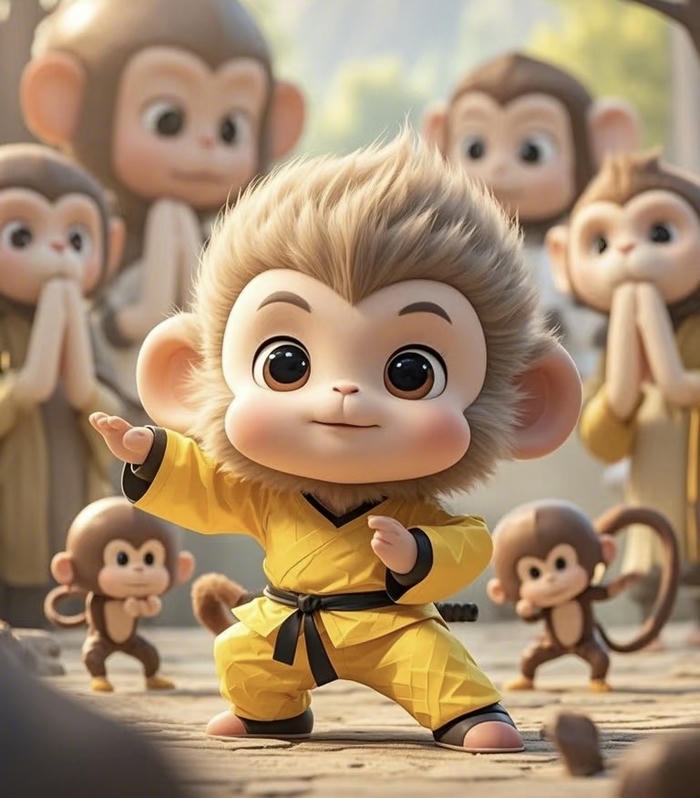 ảnh khỉ chibi cute siêu cuốn hút