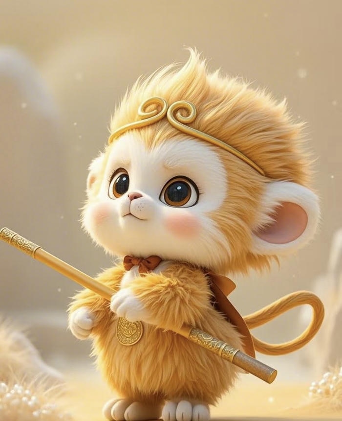 ảnh khỉ chibi cute siêu đáng yêu