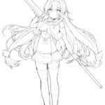 ảnh tô màu anime girl ngầu khí chất lạnh băng