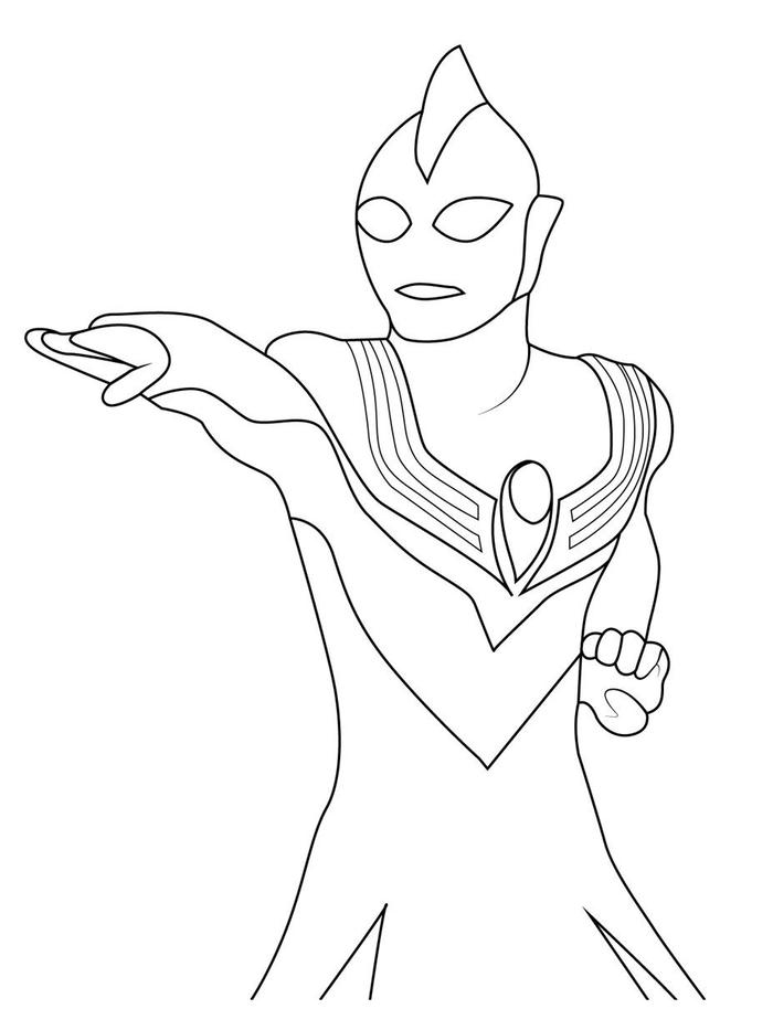 ảnh tô màu ultraman tạo hình đặc sắc