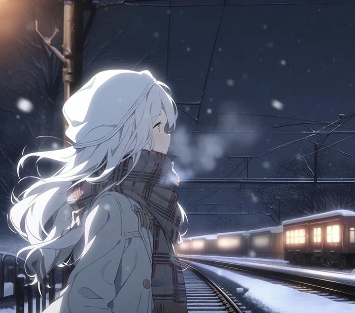 anime buồn ngồi một mình lặng lẽ