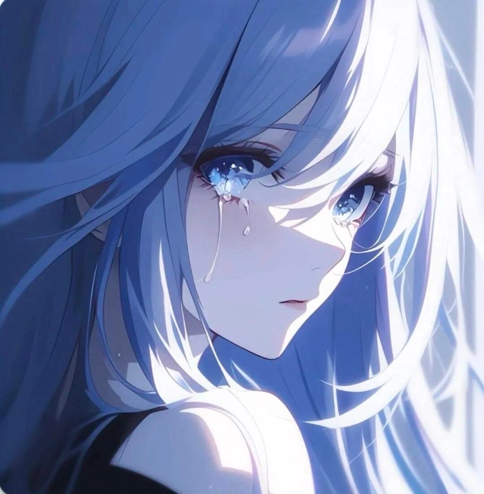 avatar anime girl lạnh lùng với ánh mắt đầy tâm sự