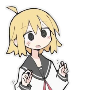 biểu cảm chóng mặt của sticker anime