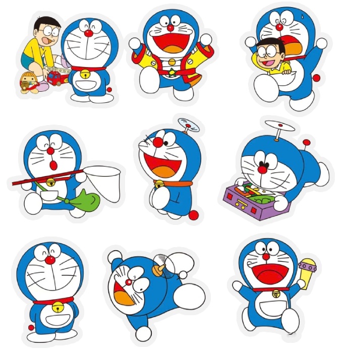 biểu cảm đa dạng của sticker doraemon