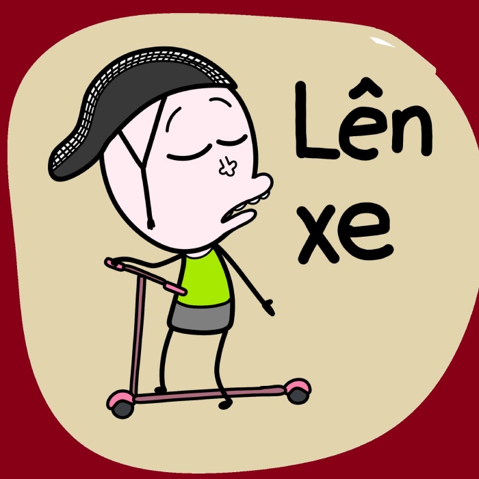 biểu cảm độc đáo từ sticker trần bơm