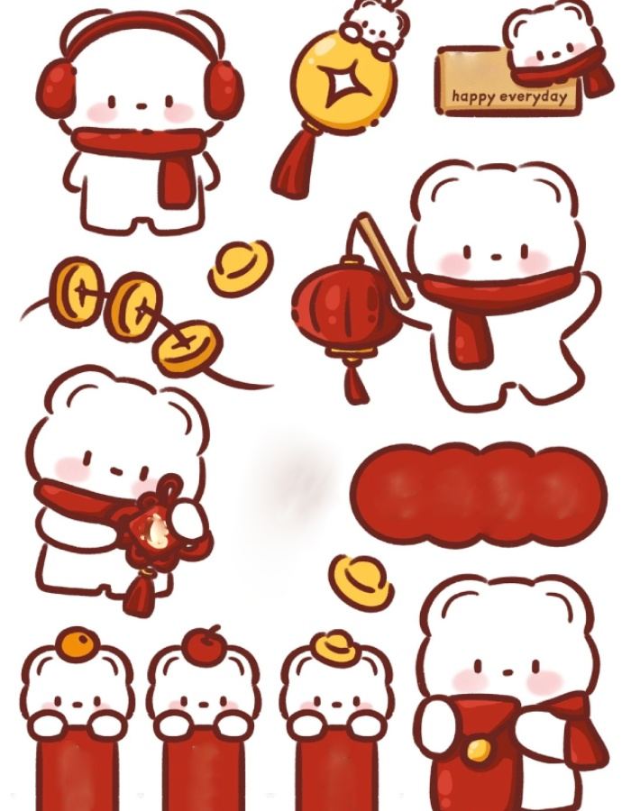 bình luận mạng xã hội kèm sticker tết