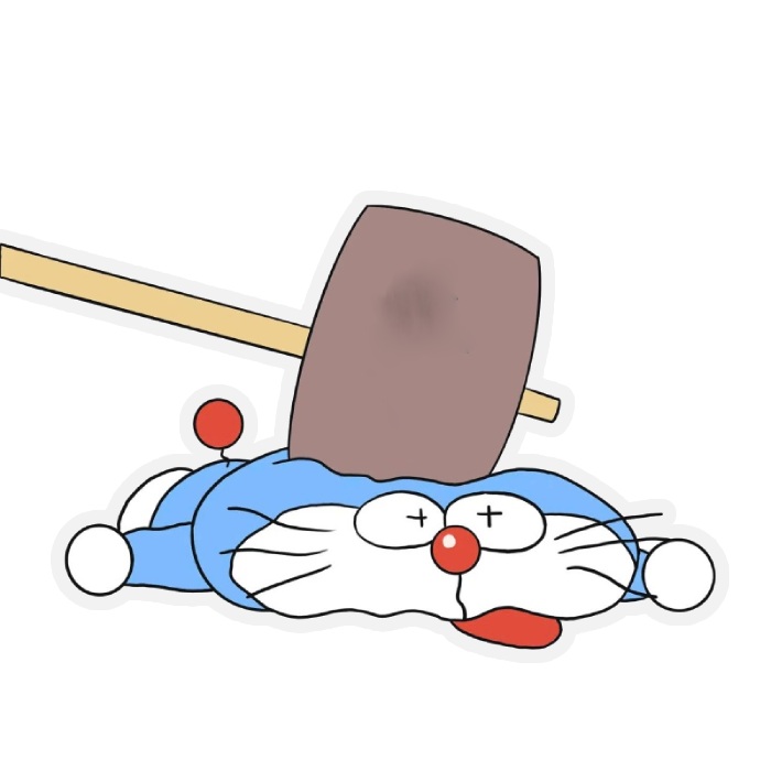 búa đập sticker doraemon nhìn là cười
