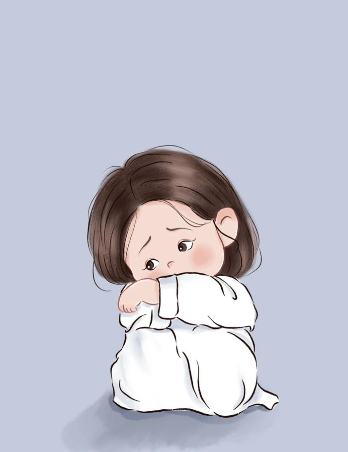 chibi buồn đơn giản dễ nhìn