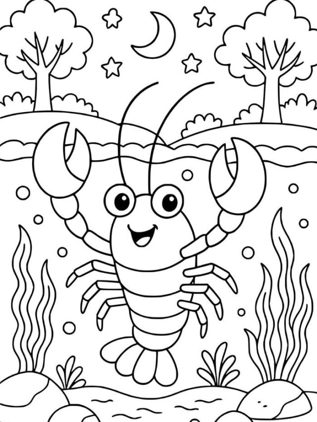 Tải ngay 147+ tranh tô màu con tôm cho bé vừa chơi vừa học