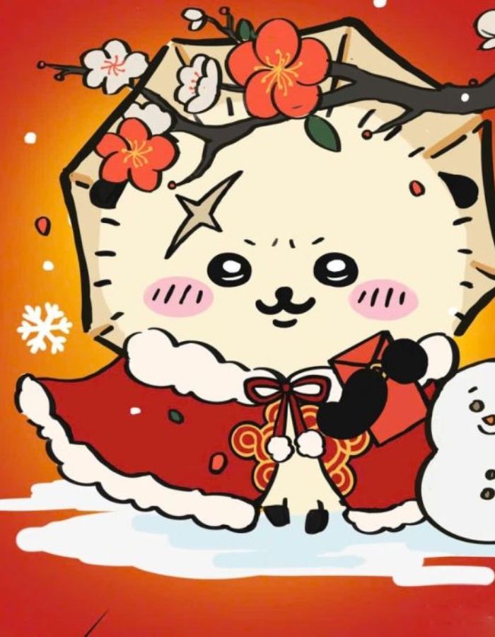 cuộc trò chuyện có sticker tết minh họa