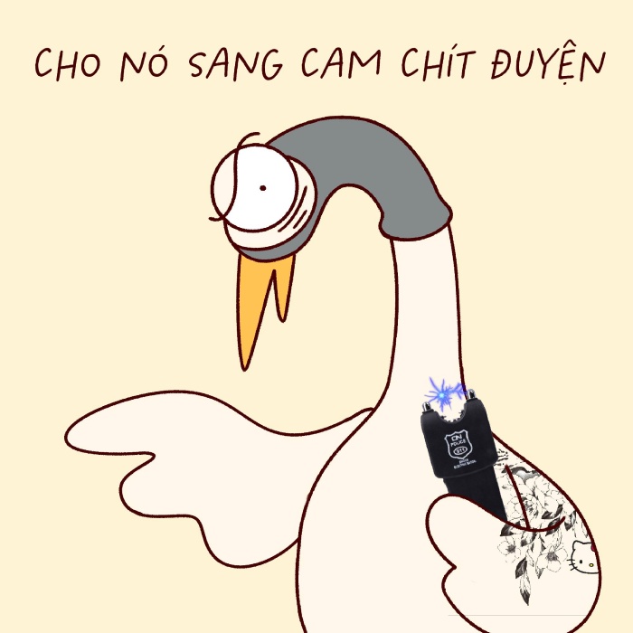 đặt cuối câu chuyện cho sticker cò lõ