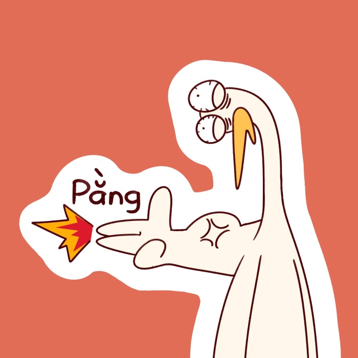 đẩy cảm giác đơ bằng sticker cò lõ