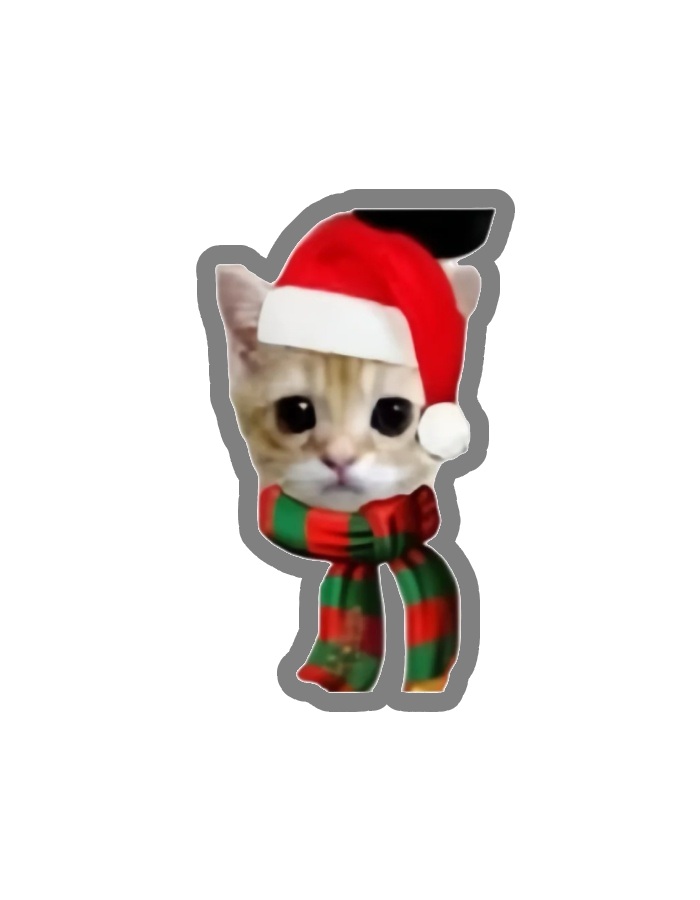 đêm noel sticker mèo dùng trò chuyện