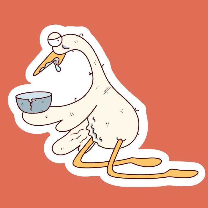 dùng khi não treo với sticker cò lõ