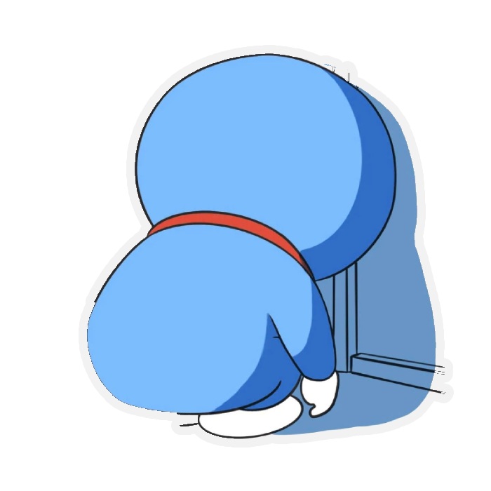 giận dỗi sticker doraemon dùng cho bạn