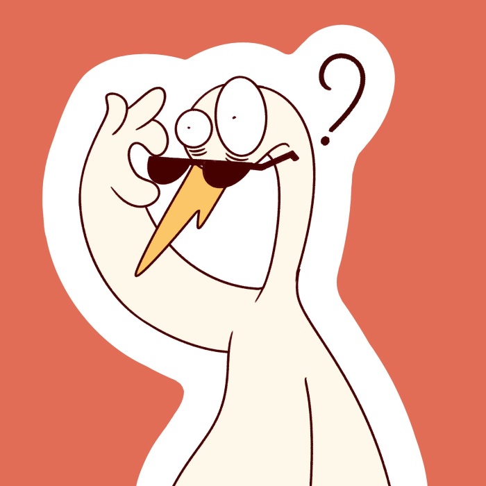 giữ im lặng cùng sticker cò lõ