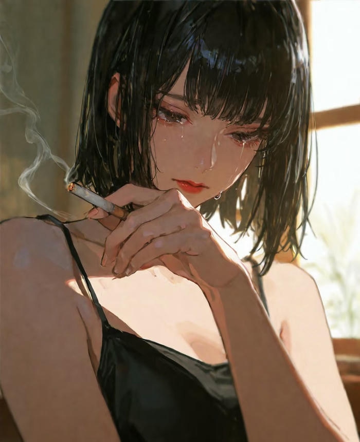 hình ảnh anime thất tình rơi lệ