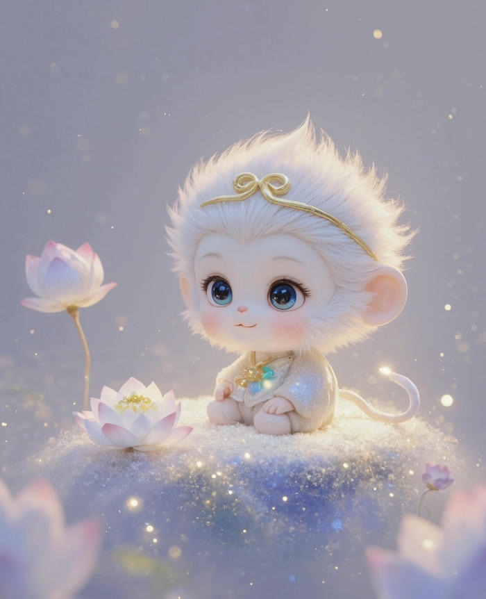 hình ảnh khỉ chibi cute siêu bắt mắt