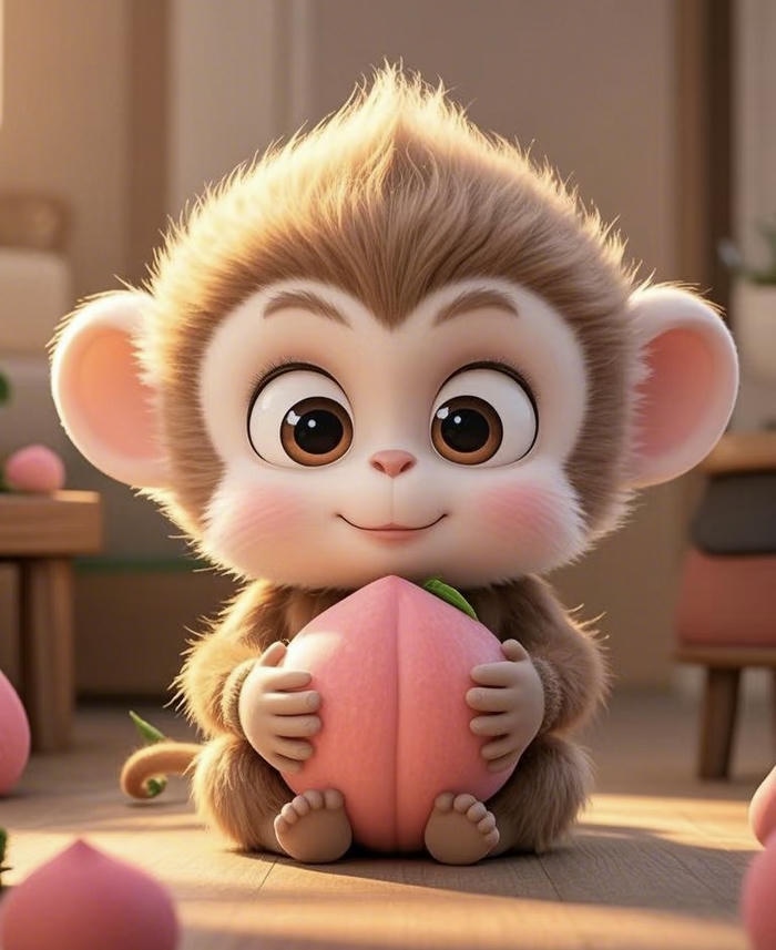 hình ảnh khỉ chibi cute siêu đẹp