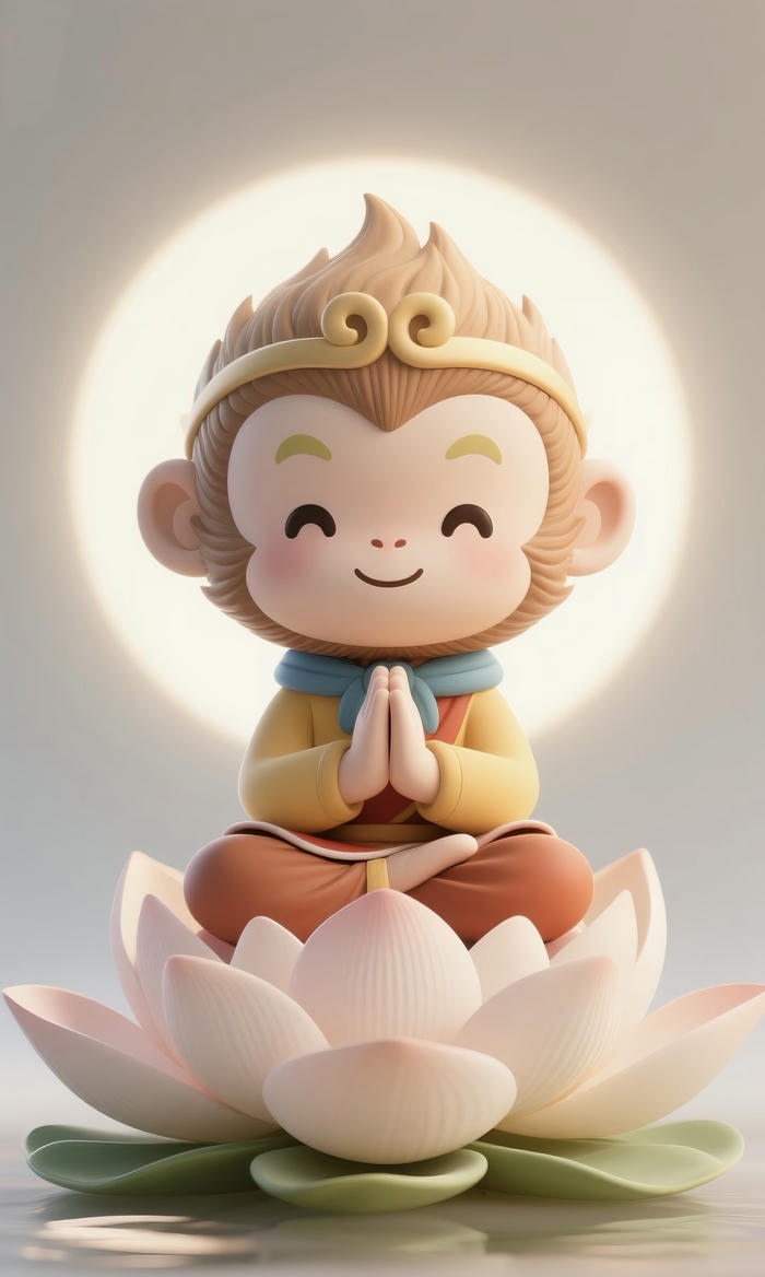 hình ảnh khỉ chibi cute thân nhỏ