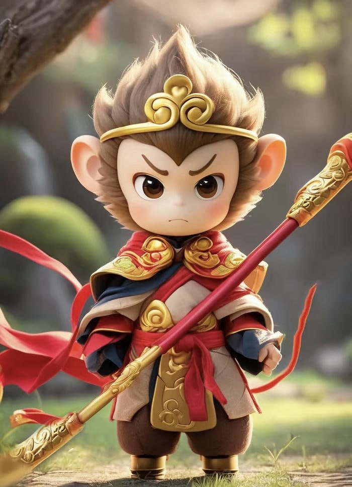 hình ảnh khỉ chibi cute thân thiện