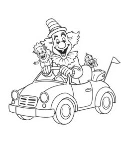 hình ảnh tô màu chú hề biểu cảm