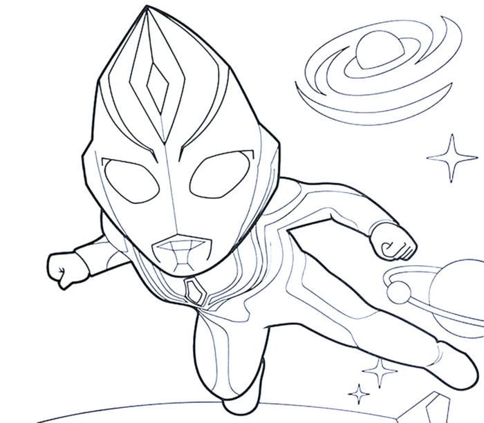 hình ảnh tô màu ultraman chiến binh vũ trụ