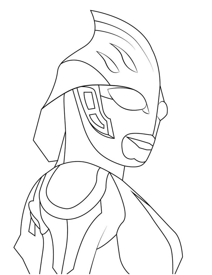 hình ảnh tô màu ultraman phong thái uy nghi