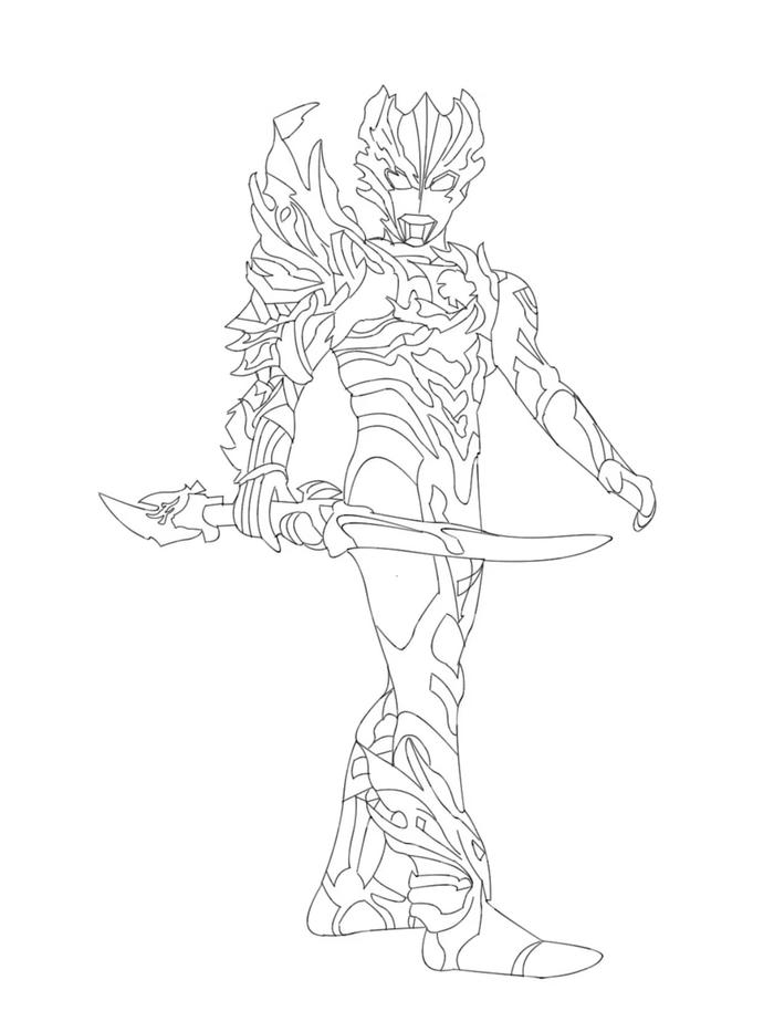 hình ảnh tô màu ultraman tranh thiếu nhi