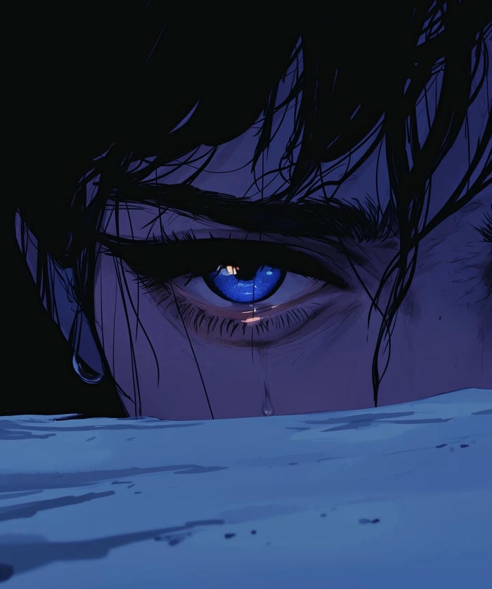 hình anime ánh mắt buồn vô định